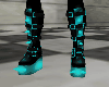 Spiked Teal Boots