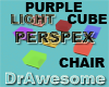 Purple Cube Perspex Seat