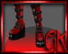 (GK) red spike boots