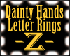 Gold Letter "Z" Ring