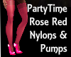 Rose Red Nylons & Pumps