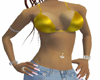 Sexy Gold Bikini Bra Top