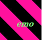 Black and pink emo hair