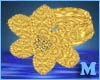 M+ Gold flower ring