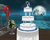 Blu/Wht Wedding Cake