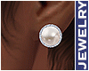 ♠ Silver Pearl Earring