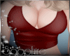 [S] Leather Top-Red