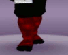 red armored boots