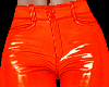 Orange Sexy Plastic Pant
