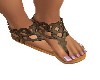 BROWN LEATHER SANDALS