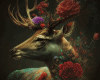 Floral Deer Art