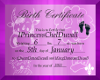 Chel Birth Certificate