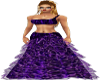 {S}Ruffled Gown Purple