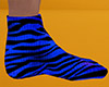 Blue Tiger Stripe Socks (M)