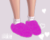 H. Purple Fuzzy Slippers