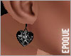 .:Eq:. Onyx Heart Earrin