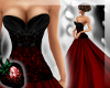 !! Black Red Ball Gown