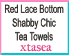 Red Shabby Chic Towels