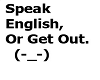 Speak English Head Sign