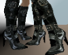 BLK Leather Buckle Boots