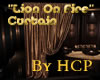 "Lion On Fire" Curtain 