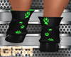 black & green wolf heels