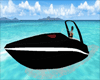 black speed boat