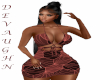 NESSI BRN PRNT DRESS