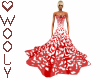 Gown Dream red white