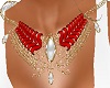 Necklace  red and peral