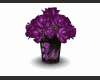 Vase purple roses