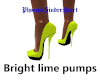 Bright lime pumps