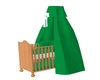 green baby crib 