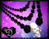 {D} Skull Pearls BLACK