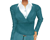 TF Teal Sweater & Blouse