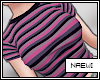 Striped tee purple berry