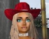 Red Leather Cowgirl Hat