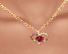 Heart Gold Necklace Rose