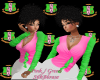 Pink/Green Silk Blouse