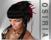 Geisha Hair Black Red
