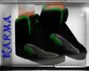 Green Jordan 12's