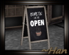 Java Bean Cafe Open Sign
