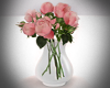 Flower vase Pink roses