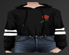 Hoodie black rose