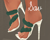 Green/Wht Sparkle Sandal