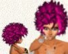 pink and black afro