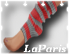 (LA) Red/Gray Socks