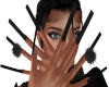 Melissa Black Fur Nails