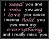 I Miss You...