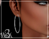 WA3 Hoop Earrings-Silver